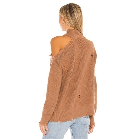 Lovers and Friends Sz XS Arlington Distressed Wool Blend Jumper Sweater - Picture 5 of 14